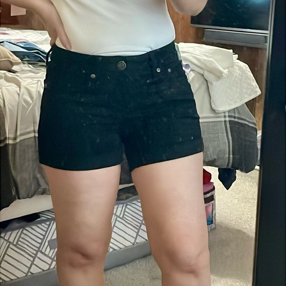 LC Lauren Conrad black jean shorts